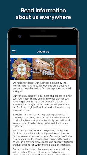 Android application EuroChem screenshort
