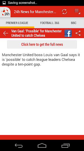 24h News for Man. United Screen 3