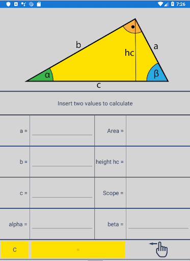 Right Angle Triangle Calculato