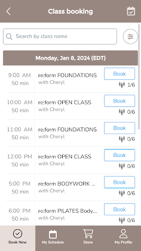 re:form PILATES Screen 2