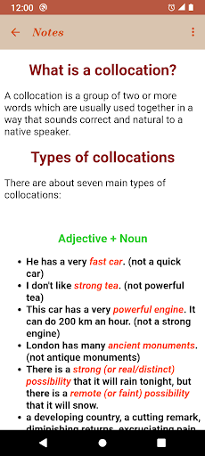 English Collocations Screen 2