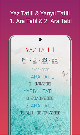 Sınav ve Tatil Sayacı Screen 2