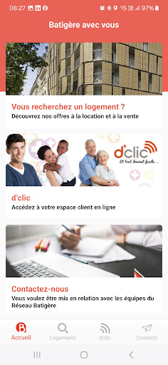 Android application Batigère screenshort