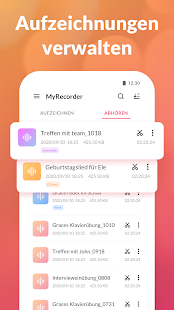 Voice Recorder & Sprachmemos स्क्रीनशॉट