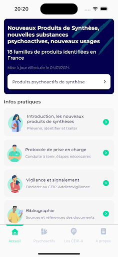 Android application NPS Psychoactifs screenshort