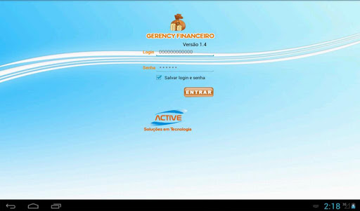 Gerency Financeiro Screen 2