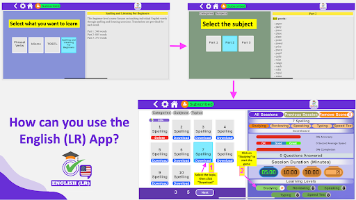 Android application English (LR) screenshort