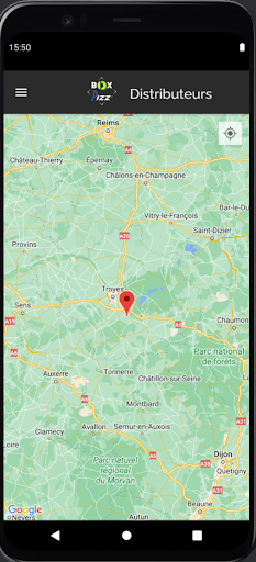 Android application BOX À PIZZ' screenshort