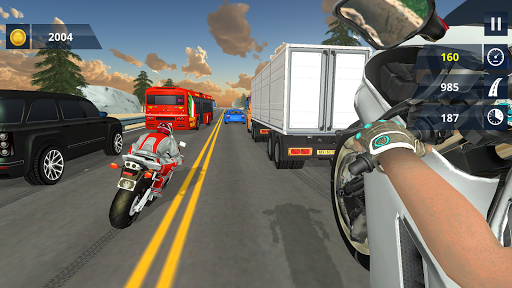 Extreme Highway Traffic Bike Race :Impossible Game apkpoly screenshots 9