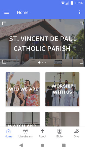 Android application St. Vincent's Parish, SD, CA screenshort