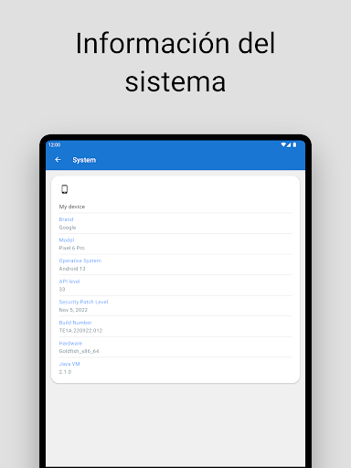 Información del sistema