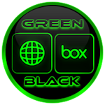 Cover Image of ดาวน์โหลด Flat Black and Green IconPack  APK