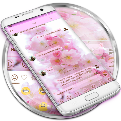 SMS Messages Love Cherry Theme  Icon