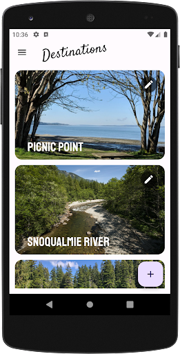 Android application blue lines fishing journal screenshort