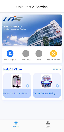 Android application UNIS Service screenshort