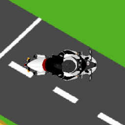 Biker Chasing Tires