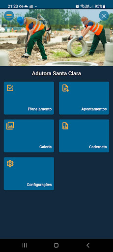 Android application Caderneta de Obras screenshort