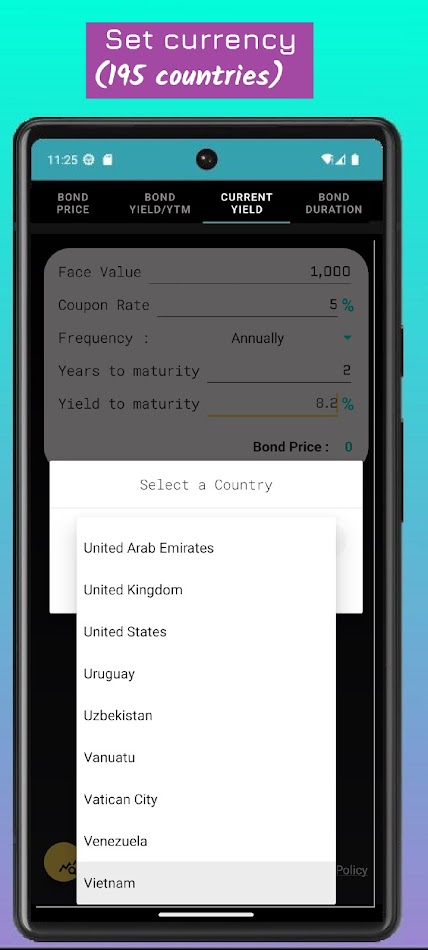 #6. Bond Price & Yield Calculator (Android) 作者: Jix Apps