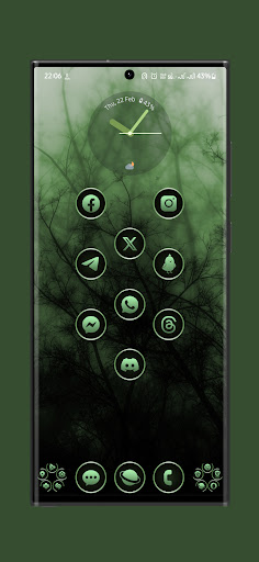 Screenshot of Gothic Forest Green Icons