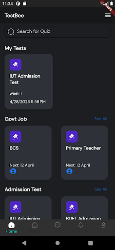 Android application TestBee screenshort