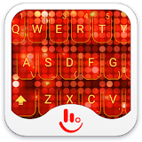Neon Red Emoji Keyboard Theme icon