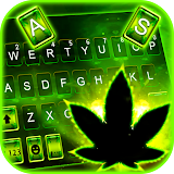 Live Neon Green Leafs Keyboard Theme icon