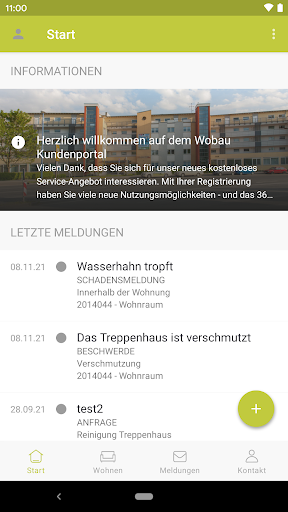 Android application WOBAU Velbert screenshort