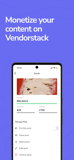 Vendorstack Screen 2