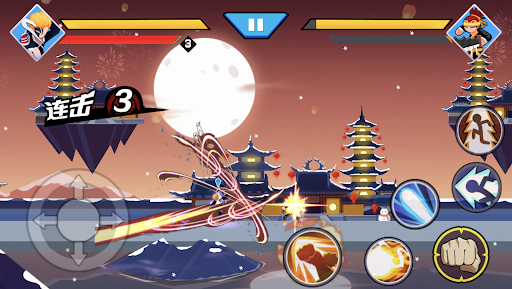 Android application Stickman Ninja Warriors Fight screenshort