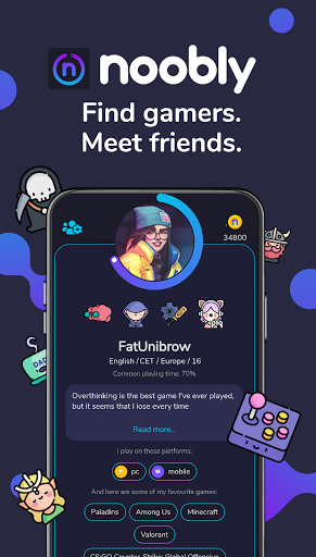 Noobly: find gamers, meet friends. 0.1.32 screenshots 1