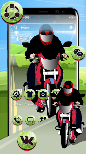 Android application Highway Rider Theme Launcher screenshort