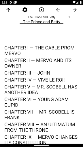 Android application Book, The Prince and Betty screenshort