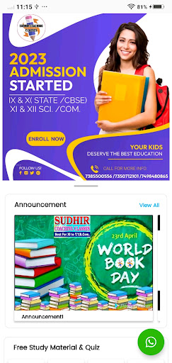 Android application Sudhir Coaching Classes screenshort