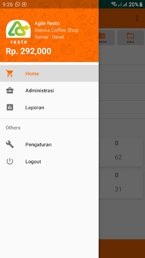 Android application Agile POS screenshort
