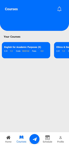 Al Salam University SIS App Screen 2