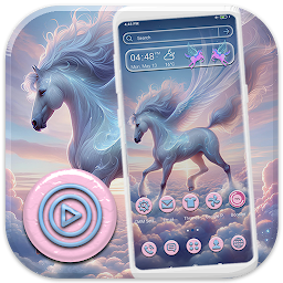 Icon image Pink Flying Unicorn Theme