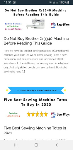 SewWays - Best Sewing Machines Screen 2