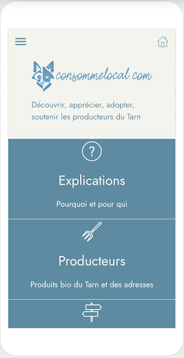 Android application Consommelocal screenshort