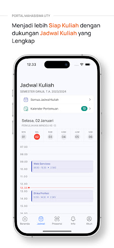 Portal Mahasiswa UTY Screen 2