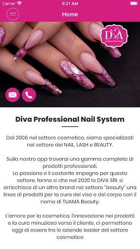 Android application Diva Beauty screenshort