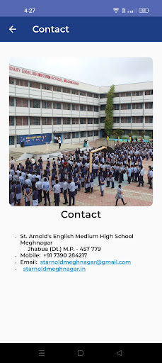 Android application St Arnold's EMHS Meghnagar screenshort