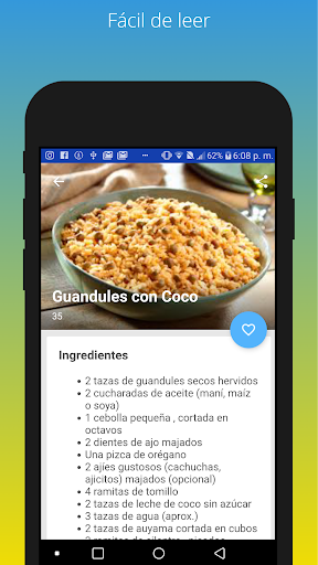 Android application Recetas de Cocina Dominicana screenshort