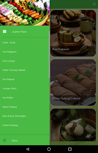 Android application Resep Jajanan Pasar screenshort