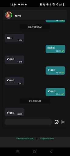 Android application Heliad työasema screenshort