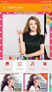 Birthday video maker for Sister with photo & song 5