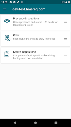 Android application HMSREG Admin screenshort