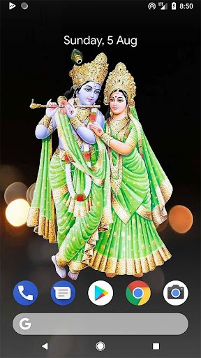 Android application 4D Radha Krishna Wallpaper screenshort