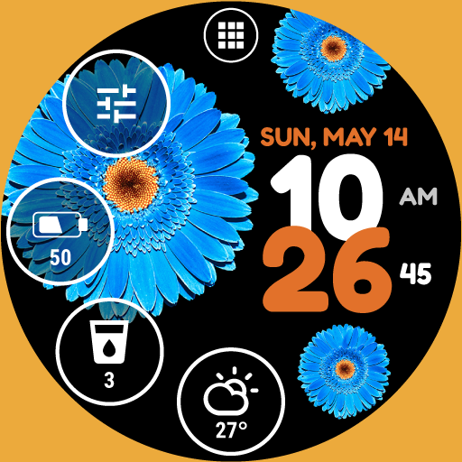 Flower Watch Face by HuskyDEV Logo