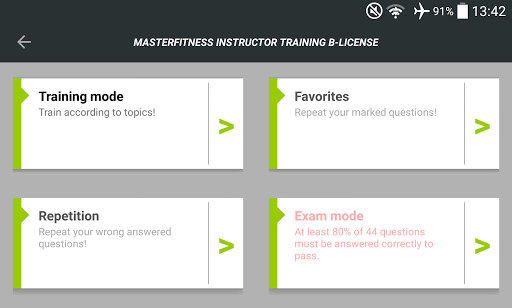 Fitness Coach B-License Trial Screen 2