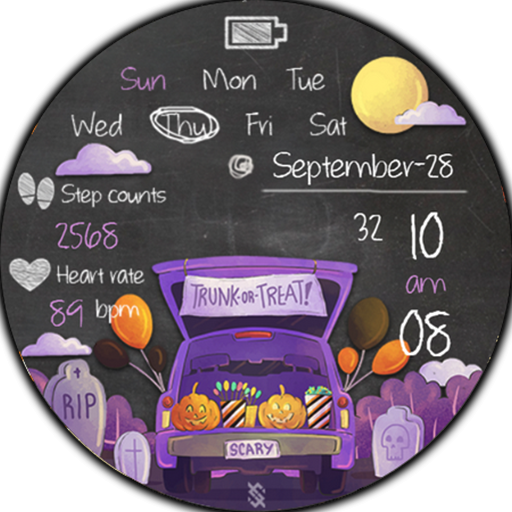 BFF42- Halloween Pumpkin Car logo